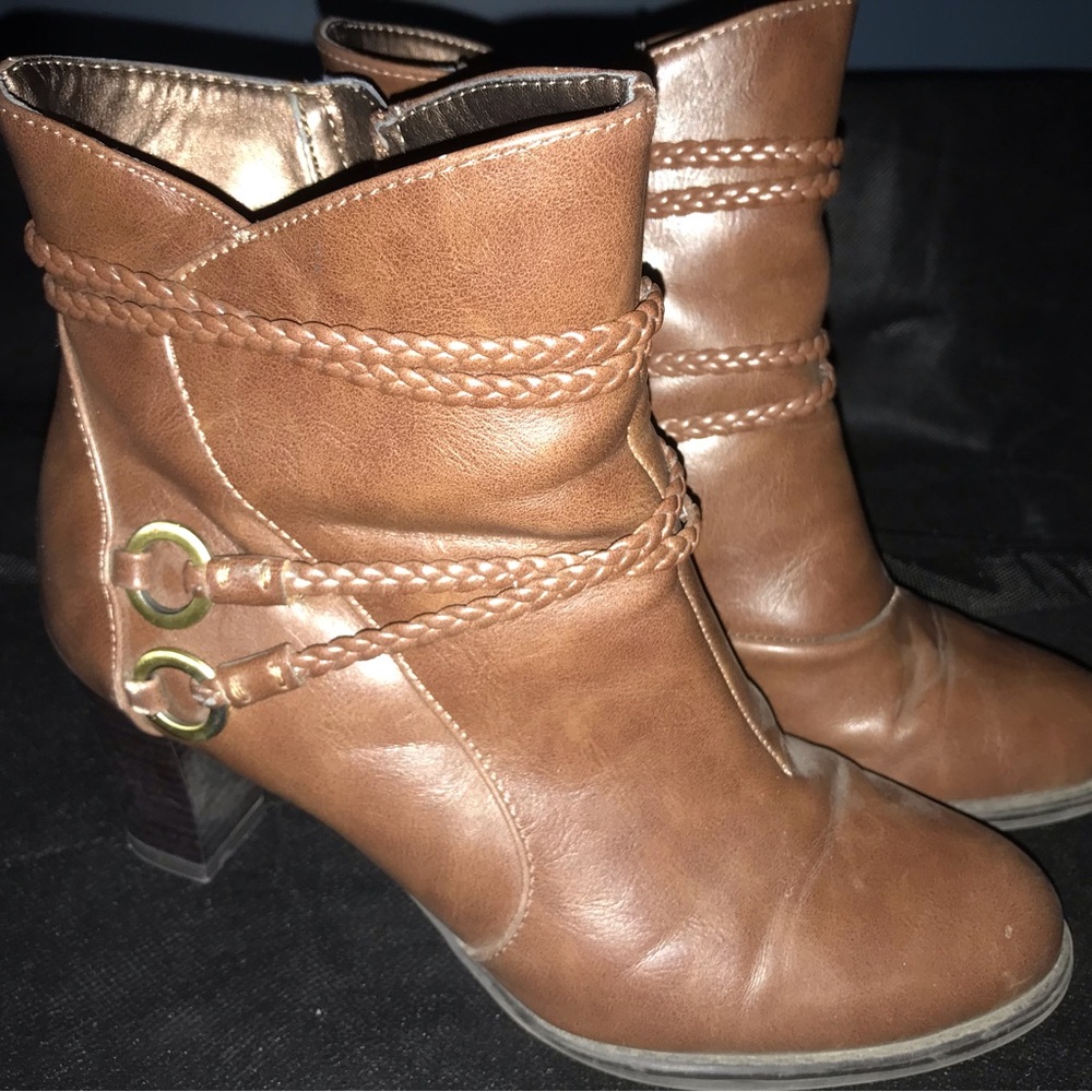 Brown Leather Ankle Boots